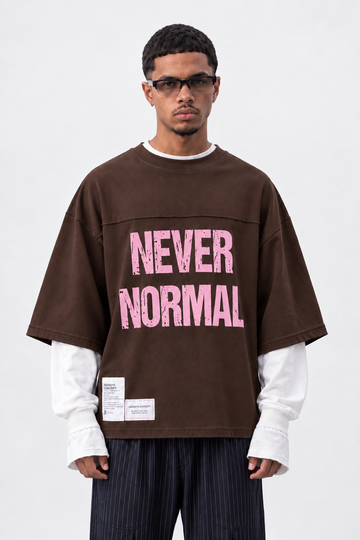 Long Sleeve Oversize Never Normal Marrone