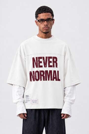 Long Sleeve Oversize Never Normal white