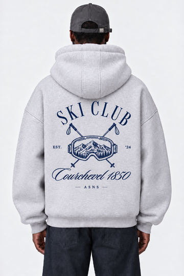 Felpa Hoodie Oversize Ski Club Courchevel 1850