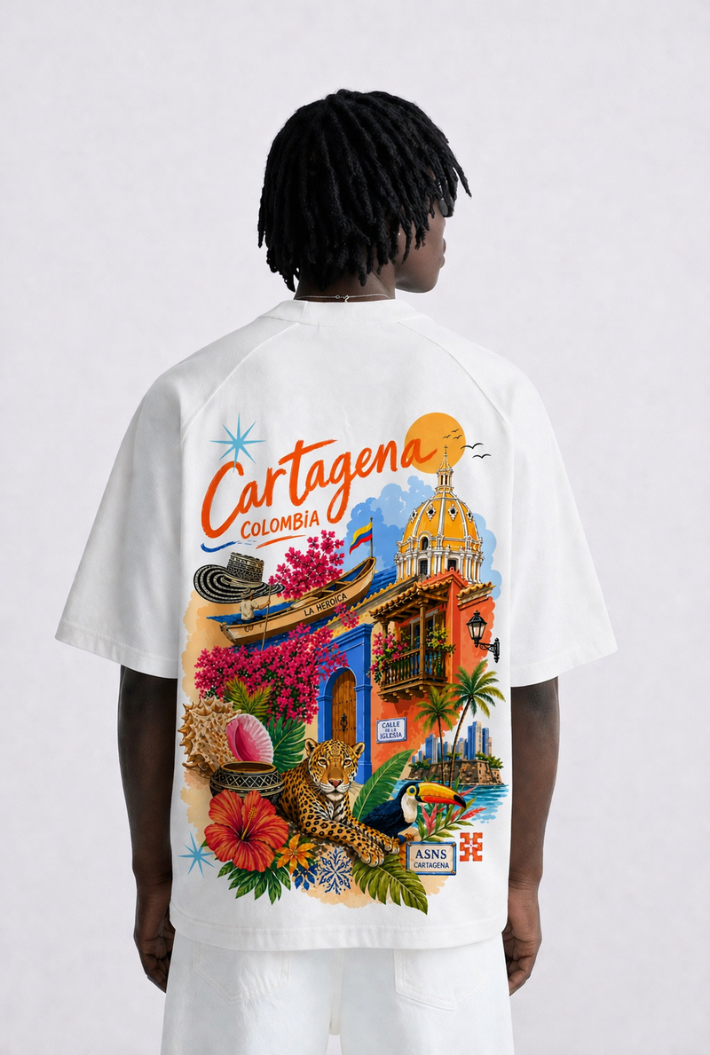 TS 04 CARTAGENA  T-SHIRT OVERSIZE COLOMBIA  -city drip collection-