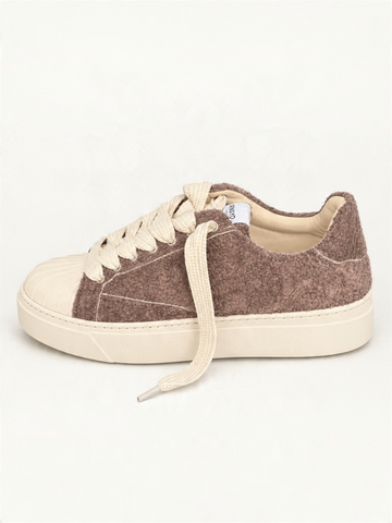 Sneakers in Bouclé Tortora