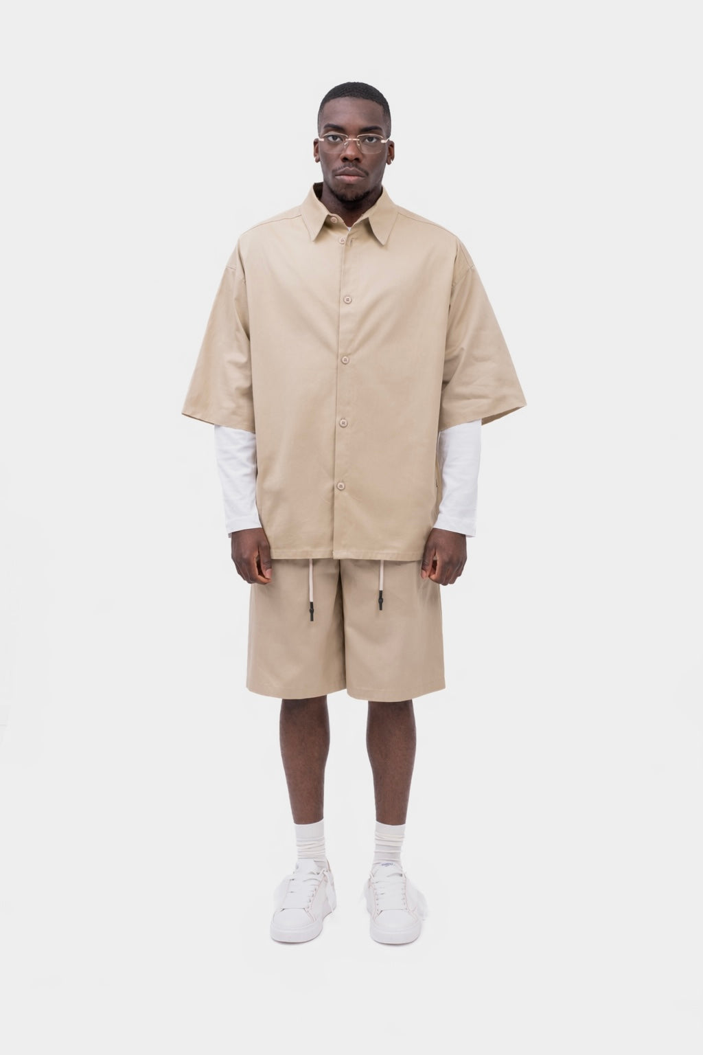 CAMICIA UTILITY PATCH PIGEON SAND