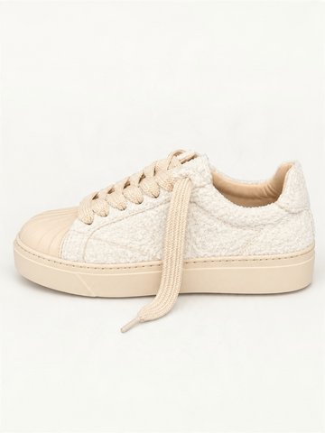 Sneakers in Bouclé off white