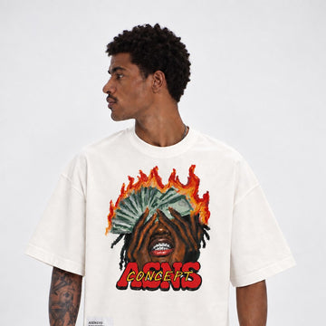 T-Shirt Oversize Burning Cash ASENSYO FW26