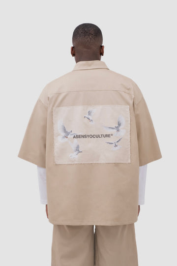 CAMICIA UTILITY PATCH PIGEON SAND