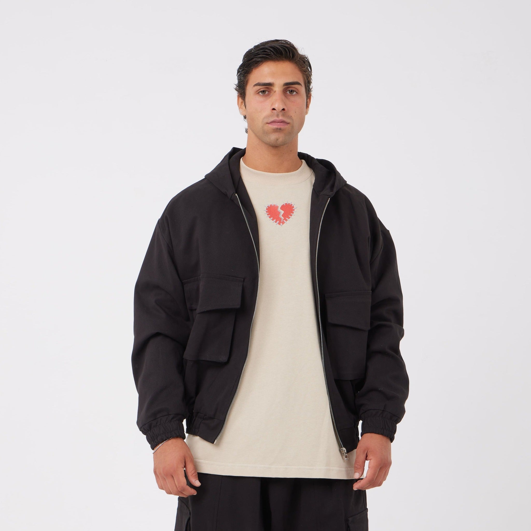 Giacca Utility con Cappuccio – Asensyo
